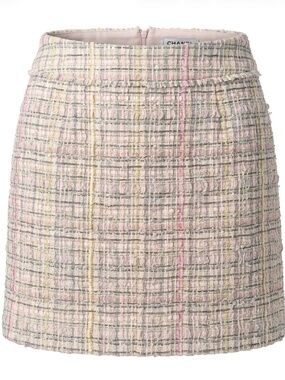 Chanel Pastel Tweed Mini Skirt Spring 2005